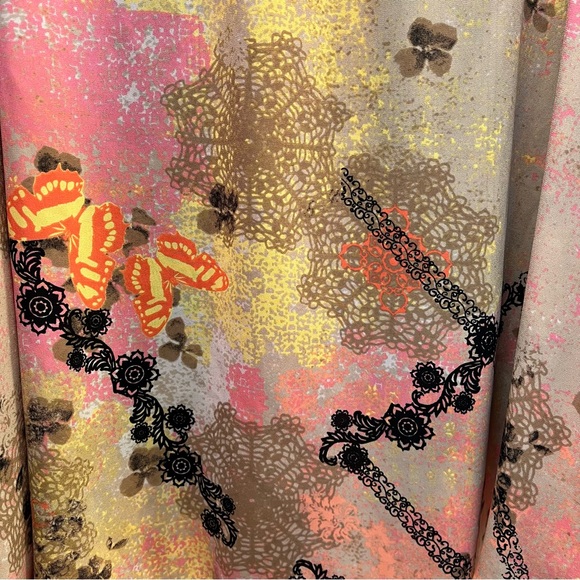 Style & Co. Peach Tan Elastic Hem Long Sleeve Button Front Blouse. Size XL. - Picture 6 of 11